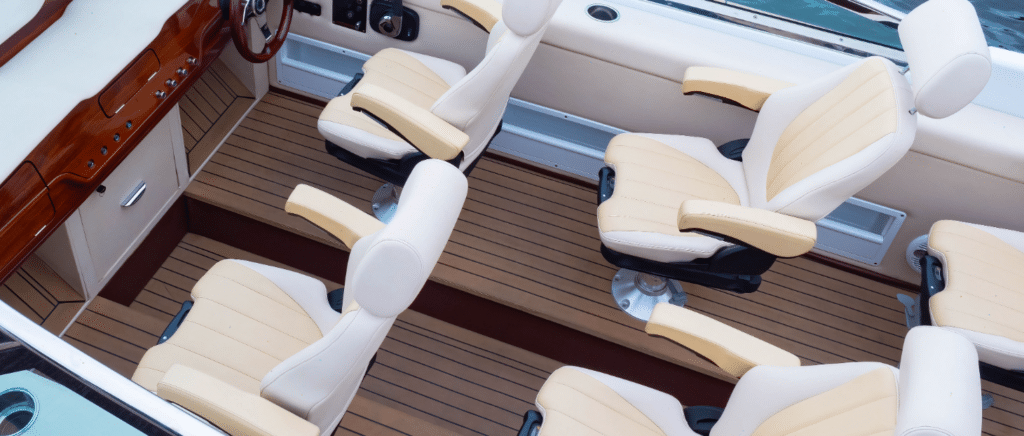 reupholstering a boat
